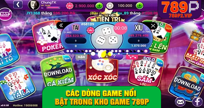 Các dòng game nổi bật trong kho game 789P
